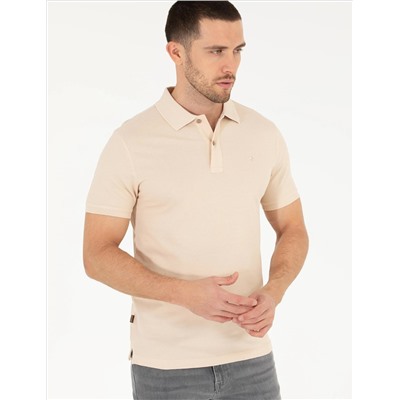 Бежевая тонкая подсадка Polo yaka basic t -красавица