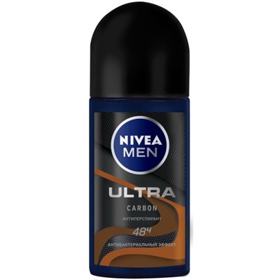 Антиперспирант шариковый мужской Nivea (Нивея) Ultra Carbon, 50 мл