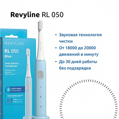 Электрическая зубная щетка Revyline RL 050 Голубая