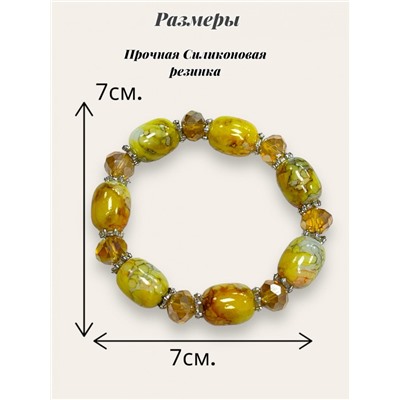 Браслет стекло с хрусталем Б10- J-94 тип 4