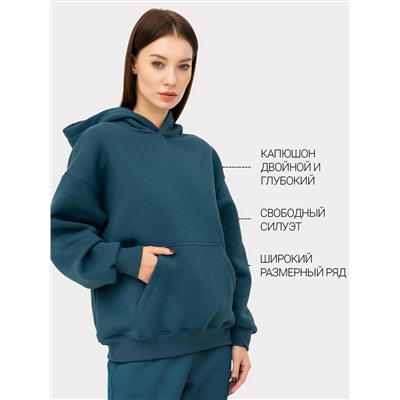 Худи женское в бирюзовом оттенке