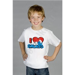 Футболка детская "I love Smurfs"