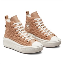 Zapatillas altas Chuck Taylor All Star Move - cuero vacuno granulado - marrón