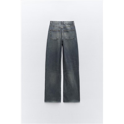 JEANS TRF WIDE LEG TIRO ALTO