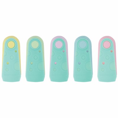 Ластик BRAUBERG "ULTRA PASTEL", 57х24х15 мм, пастельные цвета ассорти, бирюзовый пластиковый держатель, 272688