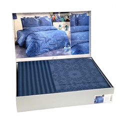 Постельное белье  Карвен  бамбук евро N065 Jardin индиго (Акция)