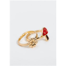 Pack 2 anillos combinados -  Niña | MANGO OUTLET España