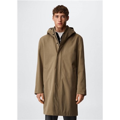 Parka cortavientos impermeable -  Hombre | MANGO OUTLET España