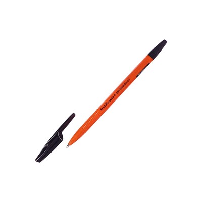 Ручка шариковая ErichKrause R-301 Orange Stick, узел 0.7 мм, чернила чёрные, длина линии письма 2000 метров, штрихкод на ручке