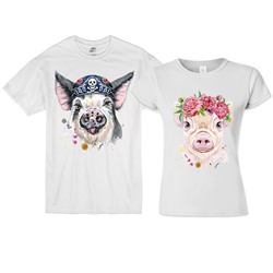 Парные футболки "A pair of Pigs"