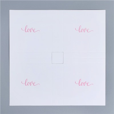 Коробка кондитерская для муссовых пирожных «Love», 17.8 х 17.8 х 6.5 см