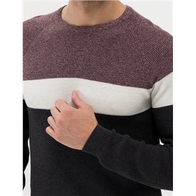 Bordeaux Slim Fit Bike Yaka Knitwear Свитер
