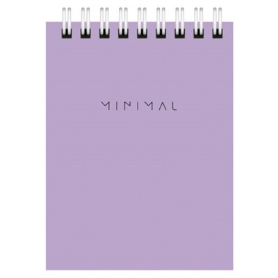 Блокнот МАЛЫЙ ФОРМАТ А7 75х105 мм, 40 л., гребень, картон, клетка, BRAUBERG "Minimal Pastel", 116431