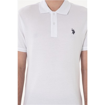 Мужская стройная посадка Polo Yaka White Basic T -Fish Surprise Discount в корзине