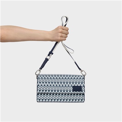 Bolso bandolera - azul marino y blanco