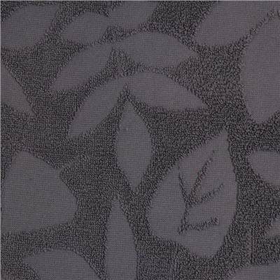 Полотенце махровое жаккардовое LoveLife Leaves 50х90 см, цвет тёмно-серый, 100% хл, 500 гр/м2