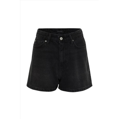 Черные джинсовые шорты с высокой талией Twoss23sr00199