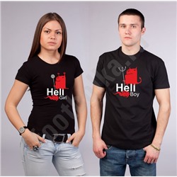 Парные футболки "Hell boy / girl"