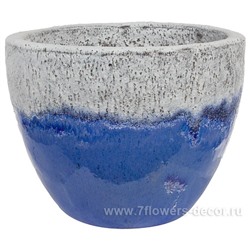 Кашпо Nobilis Marco "Blue discus Round" (керамика), D28хН23 см