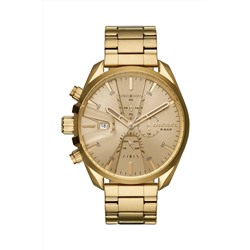 Reloj de cuarzo de acero - Cronógrafo - Dorado