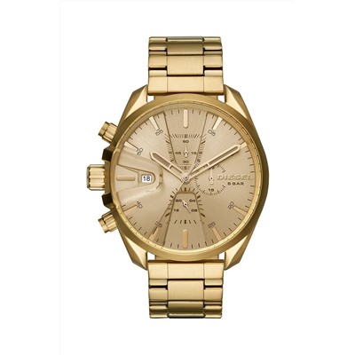 Reloj de cuarzo de acero - Cronógrafo - Dorado