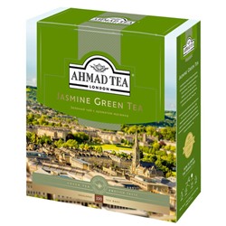 Чай AHMAD (Ахмад) "Jasmine Green Tea" зелёный с жасмином, 100 пакетиков в конвертах по 2 г, 475i-08