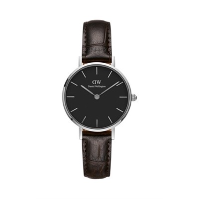 Reloj de cuarzo de piel York - 28 mm - Negro