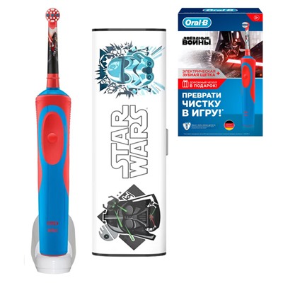 Электрическая зубная щетка Oral-B Vitality Kids Stages Power Звездные войны (с 3 лет) с футляром