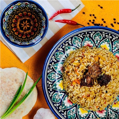 Плов узбекский с мясом, 325 г, консервированный