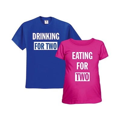 Футболка женская  из комплекта "Drinking for Two, Eating for Two" SALE