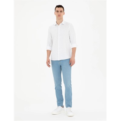 Рубашка с длинным рукавом с лимоном Slim Fit