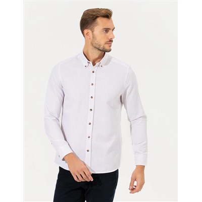 Bordeaux Slim Fit рубашка с длинным рукавом