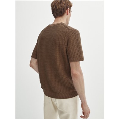 Camiseta punto mezcla algodón y lino