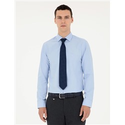 Blue Slim Fit Basic рубашка основная рубашка