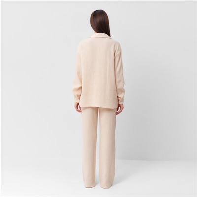 Комплект домашний женский (рубашка, брюки) KAFTAN Basic размер 48-50, молочный