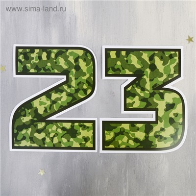 Фотобутафория "23 февраля" 11 шт., см
