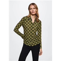 Camisa fluida cuadros  -  Mujer | MANGO OUTLET España