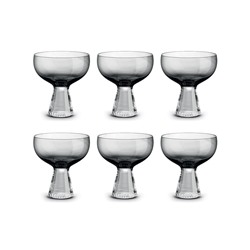 Креманка, 12 см, 350 мл, 6 шт, стекло, серая градиент, Fun Classy, 63091