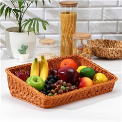 Корзина для продуктов Доляна, 45×29×12 см, цвет коричневый