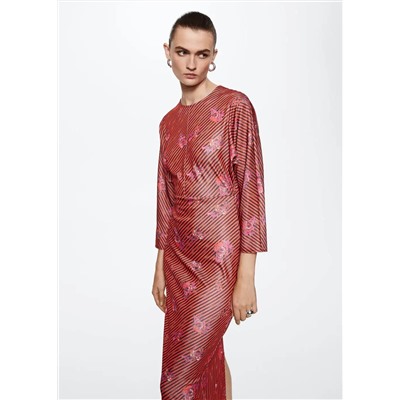 Vestido largo flores -  Mujer | MANGO OUTLET España