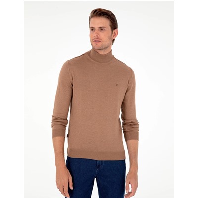 Camel Melanj Slim Fit Half Fisherman воротник Основной вязаный свитер
