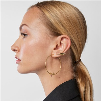 Pendientes de aro - plata 925 - dorado
