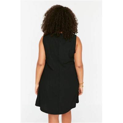 Black A -Line Bürümcük вязаное платье TBBSS22EL2370