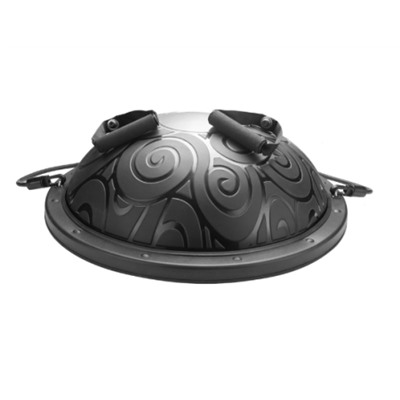 Полусфера балансировочная BOSU 58см Woohooo Curls эспандер, насос/ чёрный/ B58Cu-B/ уп5