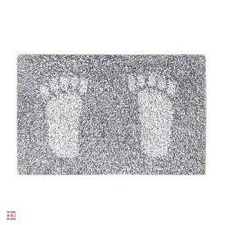 Коврик для ванной FOOTPRINT 40x60 см, хлопок, графитовый (Индия)