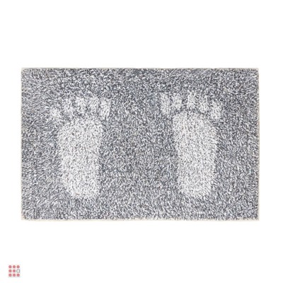 Коврик для ванной FOOTPRINT 40x60 см, хлопок, графитовый (Индия)