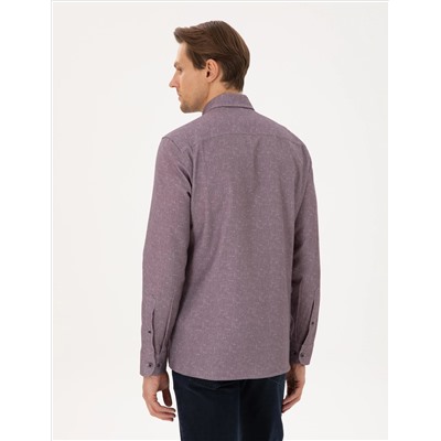 Purple Slim Fit рубашка с длинным рукавом