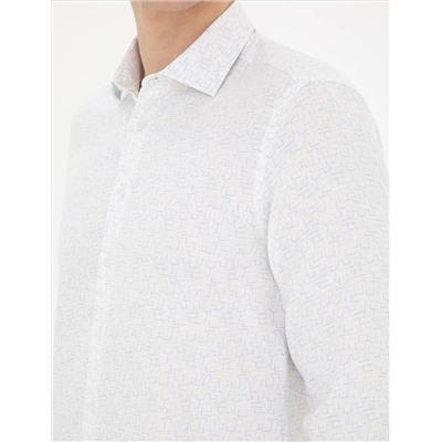 Рубашка с длинным рукавом с лимоном Slim Fit
