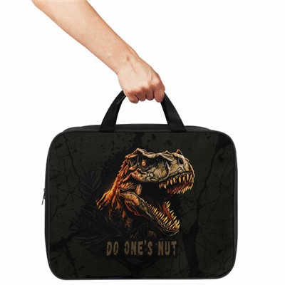 Папка на молнии с ручками BRAUBERG А4, 1 отделение, полиэстер, 80 мм, "Dino attack", 272179