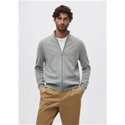 Cárdigan algodón cremallera -  Hombre | MANGO OUTLET España